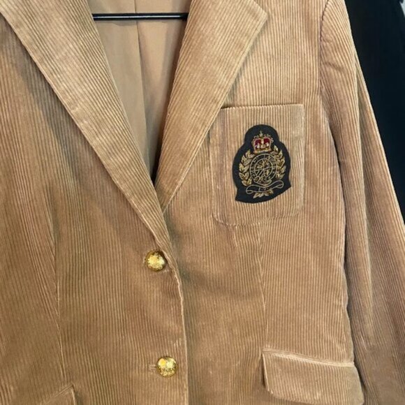 Lauren Ralph Lauren Fiamara Corduroy Jacket Camel - Picture 2 of 6